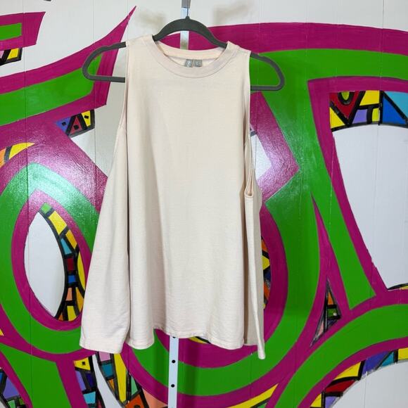 ASOS Cream Cold Shoulder Sweatshirt. Size 2. In excellent condition! - Picture 1 of 6